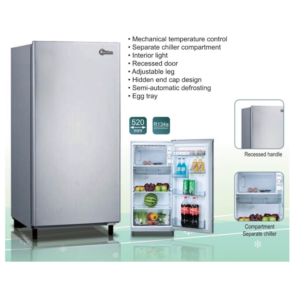 New Midea Ms 196 151l Single Door Fridge Refrigerator Direct Ship From Factory Peti Sejuk 冰箱 冰柜 Shopee Malaysia