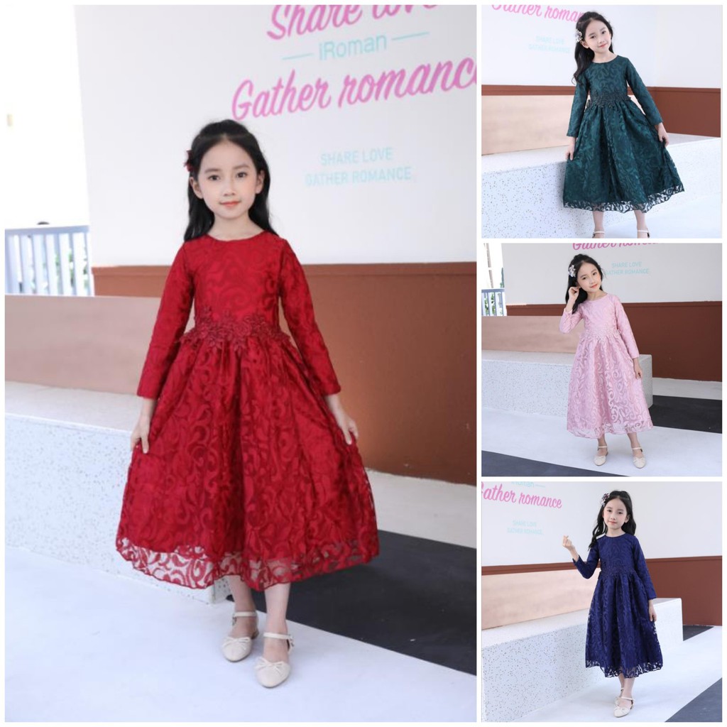 Girl Kids Raya Dress Muslimah Jubah Baju  Raya Budak  2022 