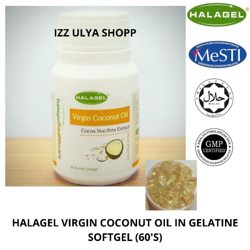 HALAGEL VIRGIN COCONUT OIL IN GELATINE SOFTGEL Minyak Kelapa Dara (60