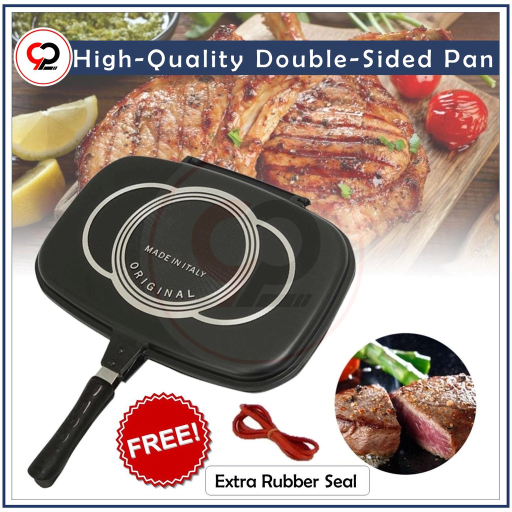 Double Sided Pan 32cm 36cm High ScratchProof Die Casting Grill