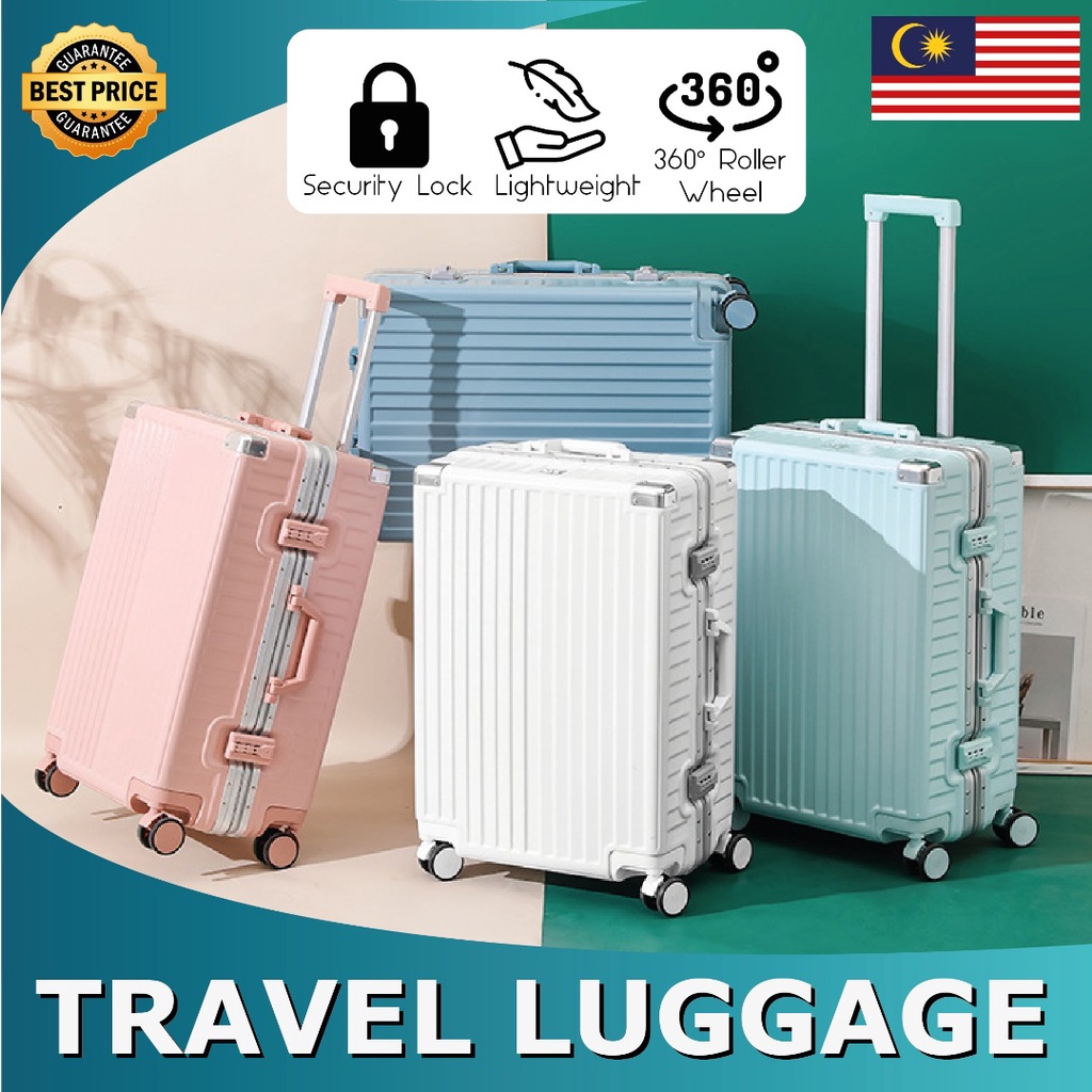Luggage bag travel ABS luggage Bagasi beg 20 24 26 28 inch Zipper ...