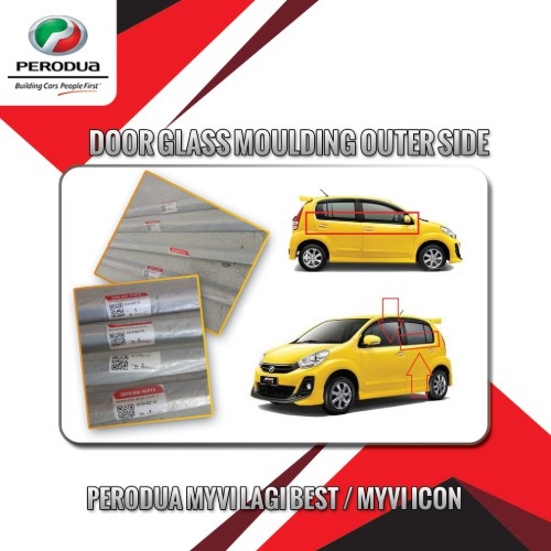 Original Door Glass Outer Moulding Perodua Myvi Lagi Best Getah