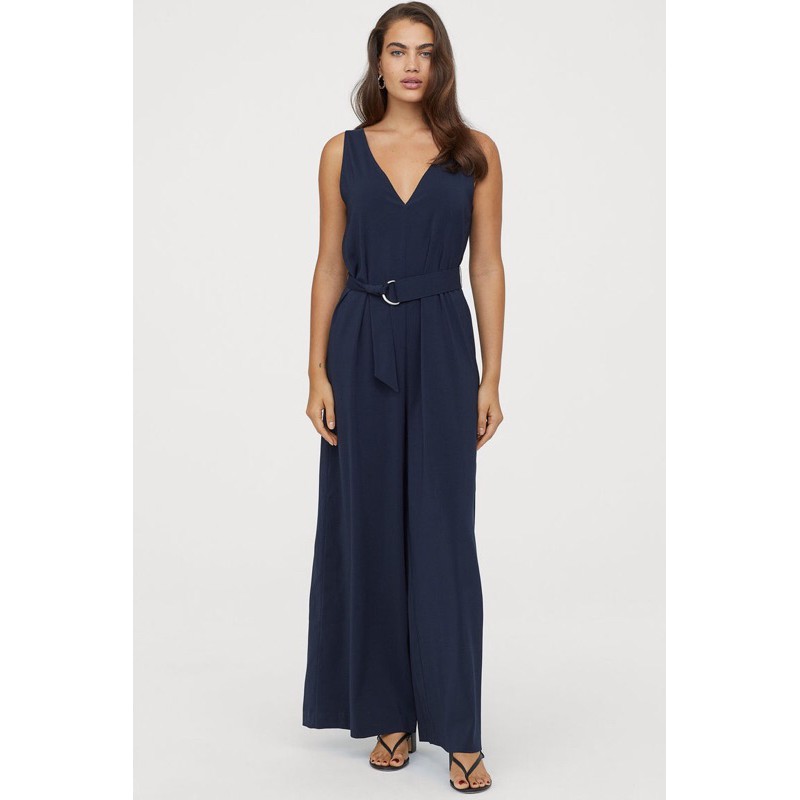 H&M WIDE JUMPSUIT DARK BLUE H&M HNM/ Original