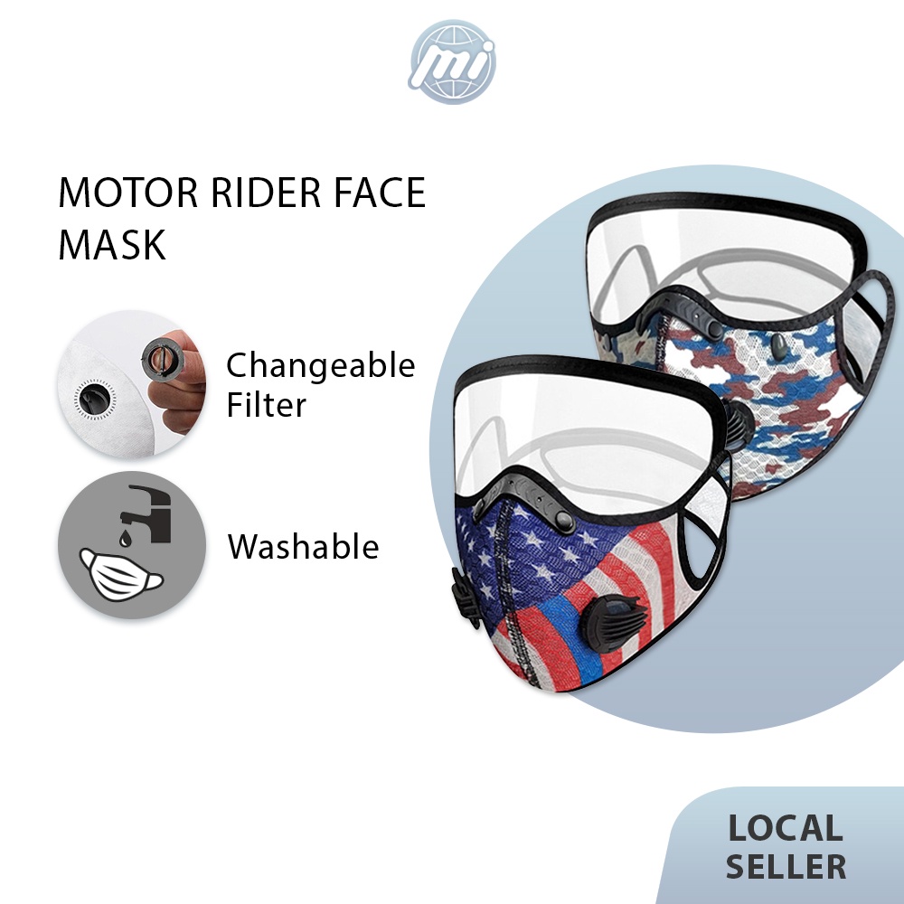 K95 Cotton Face Mask Full Cover Shield With Valve Motor Mask Rider