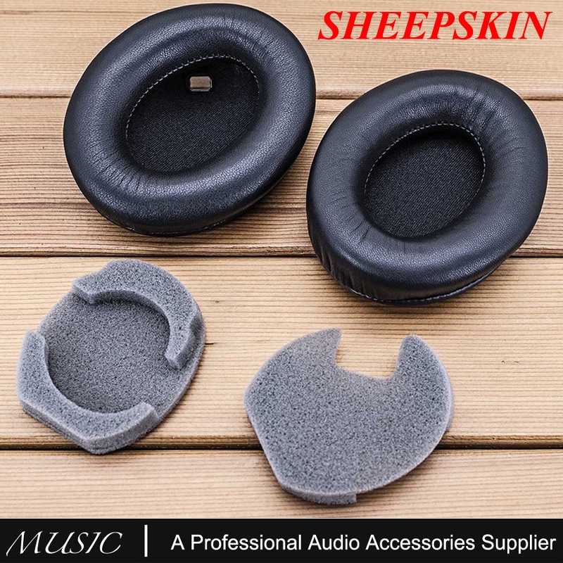 Lambskin Earpads Cushions Replacement Sheepskin Real Leather for SONY