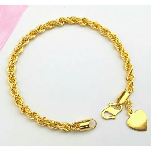 Rantai Tangan Pintal Hollow Emas 916 No Upah Shopee Malaysia