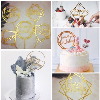 Acrylic Cake Decoration for Birthday Celebration/Happy Birthday Cake Topper/Flower bouquet/DIY/Handmade/Hiasan Bouqeut