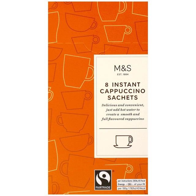 M&S 8 Instant Cappuccino Sachets 8packs x1 Marks and Spencer Coffee