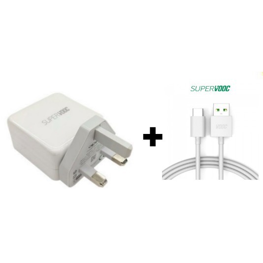 *Ready Stock* 100% Original OPPO 50W Super VOOC Charging Charger For OPPO Find X / R17 / R17 Pro (10V/5A)