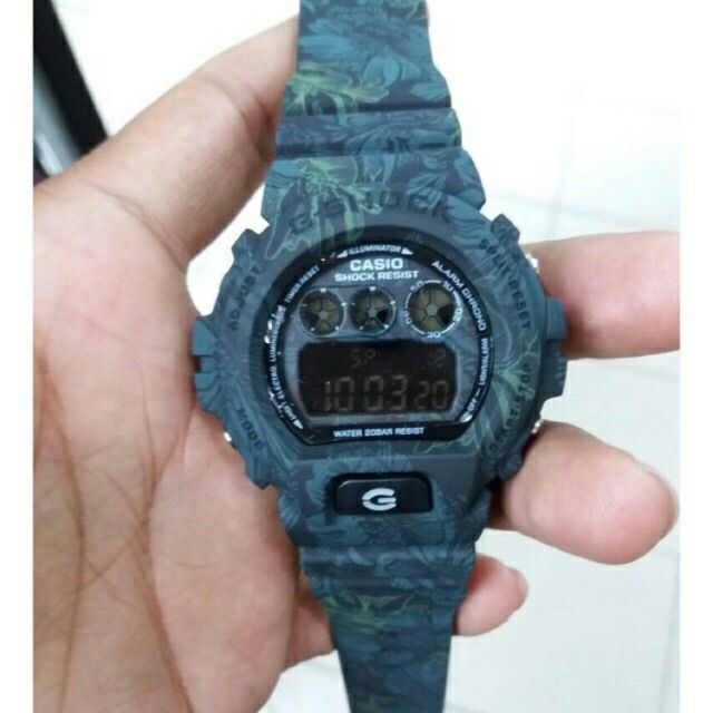 g shock floral green