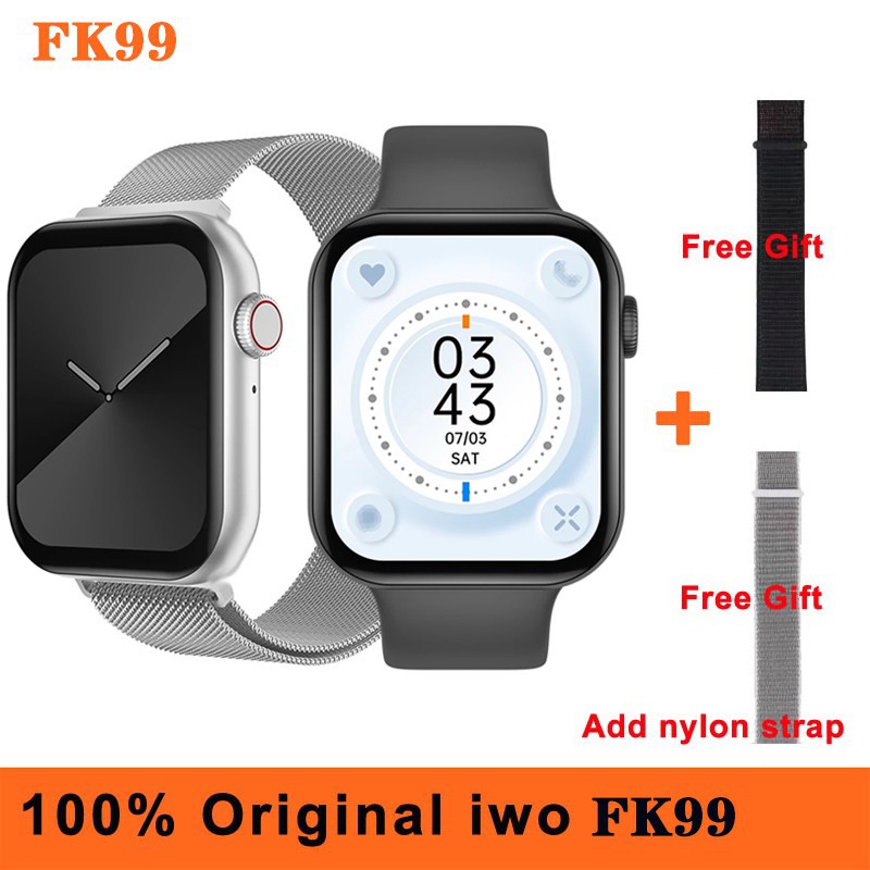 22 New Iwo Fk99 Plus Max Smart Watch Bluetooth Call Heart Rate Monitor Wireless Charging Custom Watch Face Smartwatch