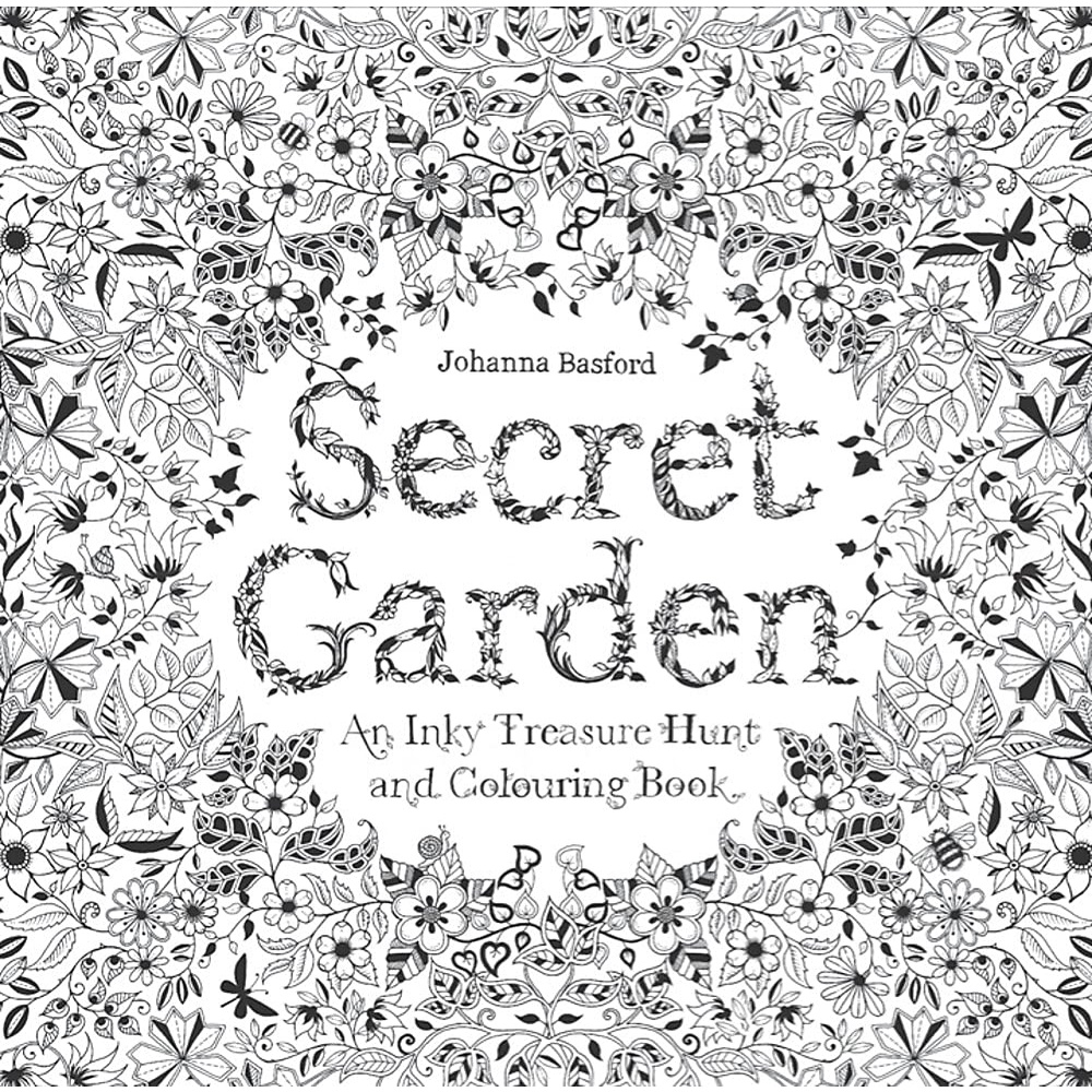 Secret Garden: An Inky Treasure Hunt and Colouring Book by Joanna