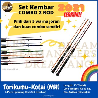 TORIKUMU-KOTAI Medium Heavy 5. 6 Kaki Spinning Fishing Rod Joran Pancing