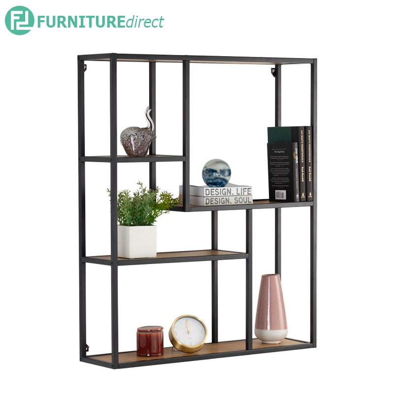 Ruthin Wall Bookshelf with Oak colour shelf/ display rack/ bookcase