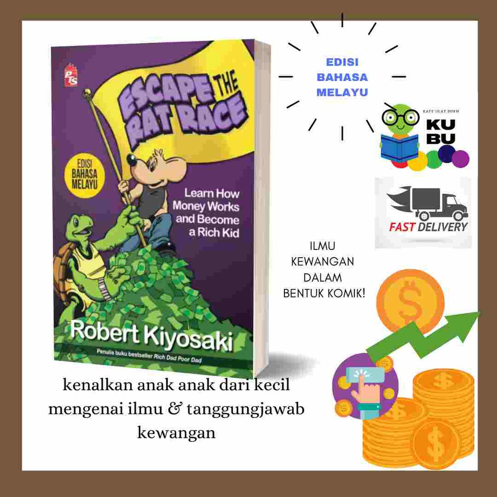 Buku Edisi Bahasa Melayu Escape The Rat Race Tip Kewangan Anak Anak Shopee Malaysia