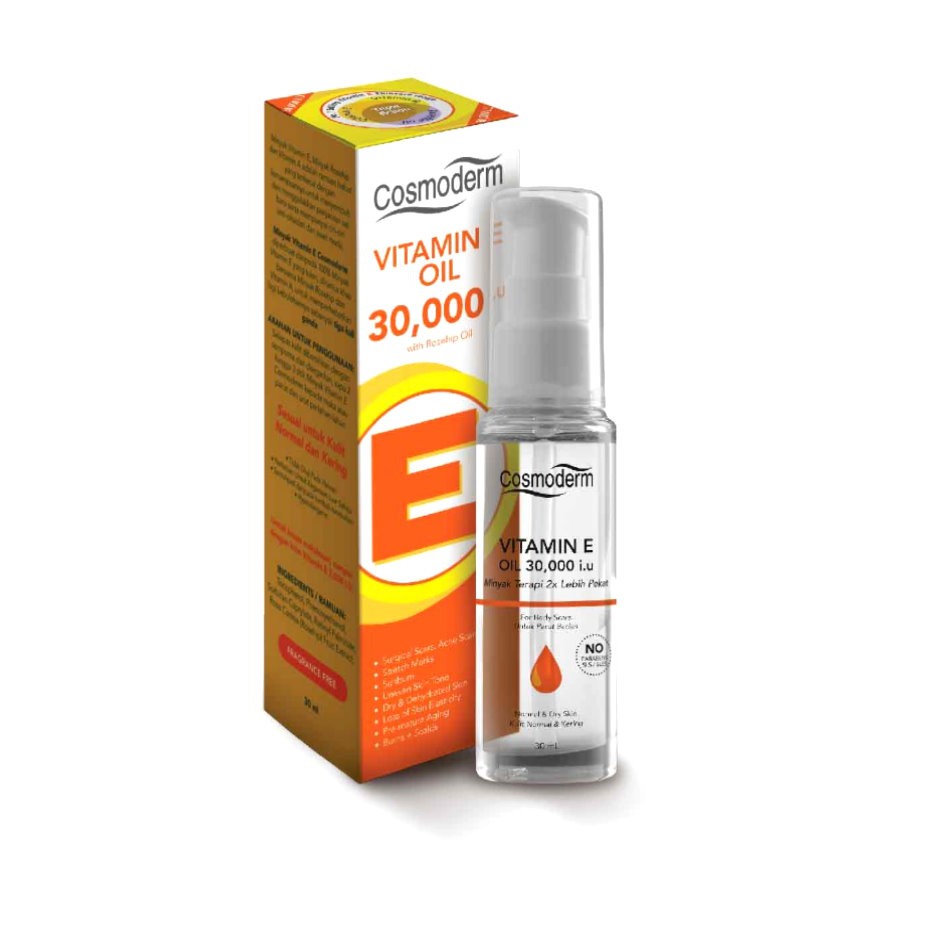 Cosmoderm Vitamin E Oil 30000 iu with Rosehip Oil (30ml ...