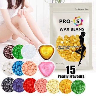 PRO-S Depilatory Hard Wax Bean Crystal & Pearl 100g Brazilian Wax Body Hair Removal No Strip