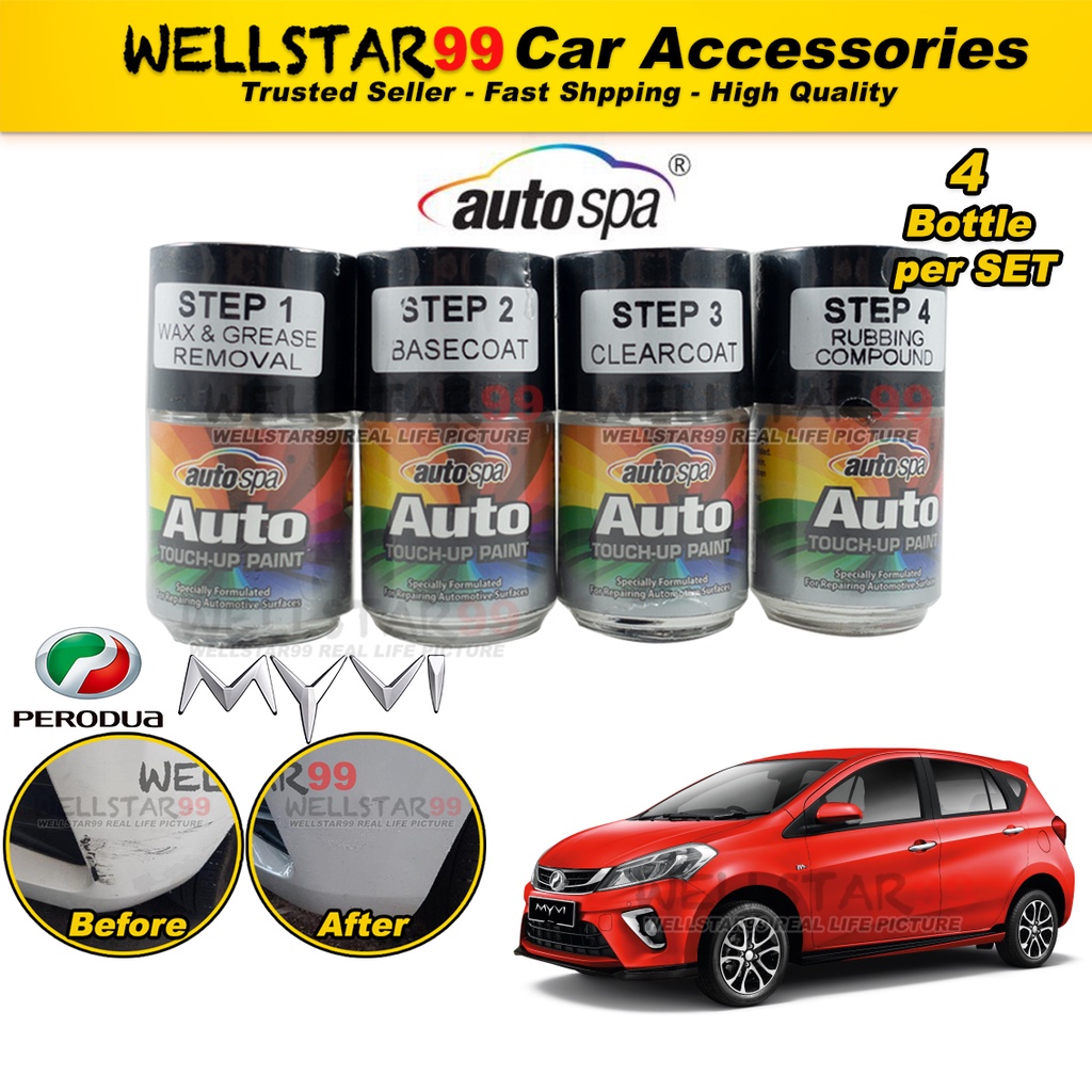 Perodua Myvi Autospa Original Touch Up Paint Combo Set Touch Up Paint Scratch Removal Calar Kereta Shopee Malaysia