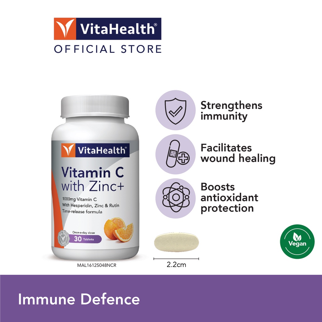 VitaHealth Vitamin C with Zinc+ Time Release Vitamin C 1000mg [Expiry 8/2024] Shopee Malaysia