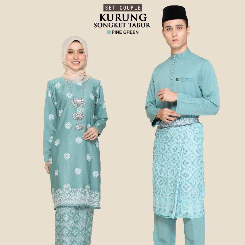 Sedondon Set Couple Baju Kurung Moden Songket Tabur & Baju Melayu