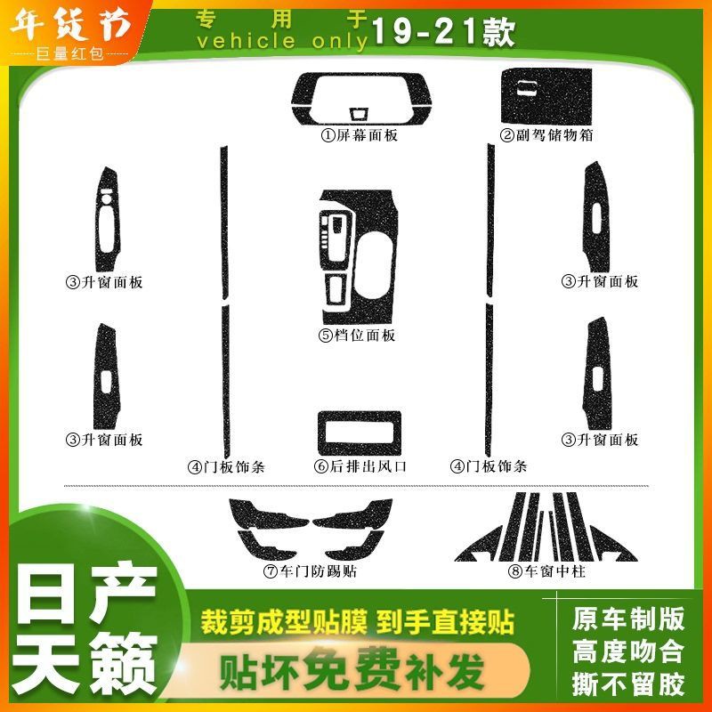 Stickers, center console gear position, door decoration film | BeeCost