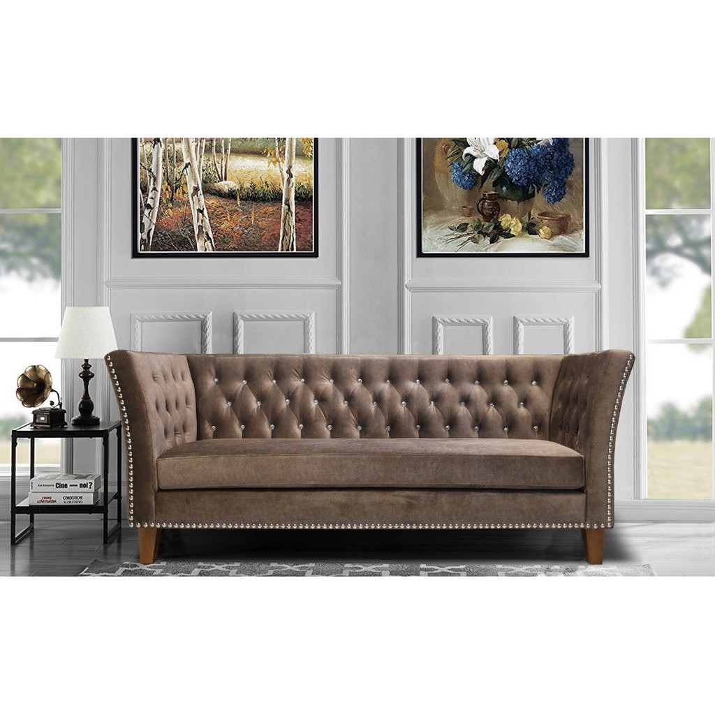 Alexandra Chesterfield 3 Seater Sofa Shopee Malaysia