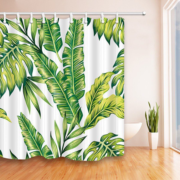 180 180cm Waterproof Polyester 3d Leaf Mildewproof Shower Curtains