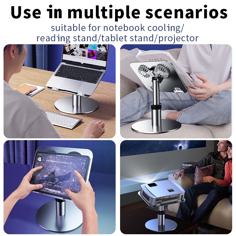 OATSBASF Laptop Cooler Stand Ergonomic Tablet Stand Adjustable Aluminum