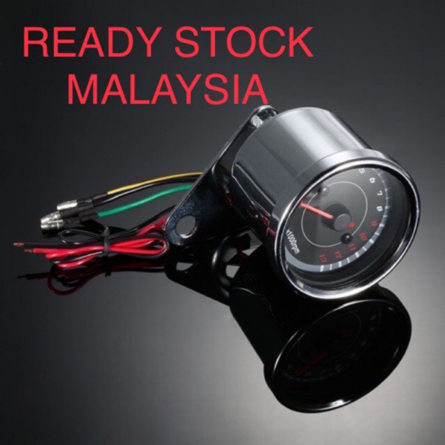 12V RPM METER Universal Motorcycle Tachometer Meter LED Backlight 13K