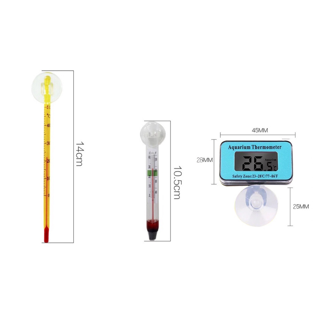 Ready Stock AQUARIUM Digital Thermometer Waterproof Submersible Fish Tank temperature LED Display Gauge