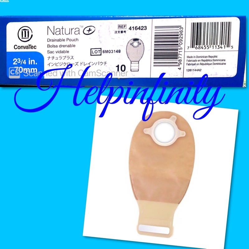 (416423) Convatec Natura+ Drainable Pouch 70mm Opaque (5s/10s) Shopee