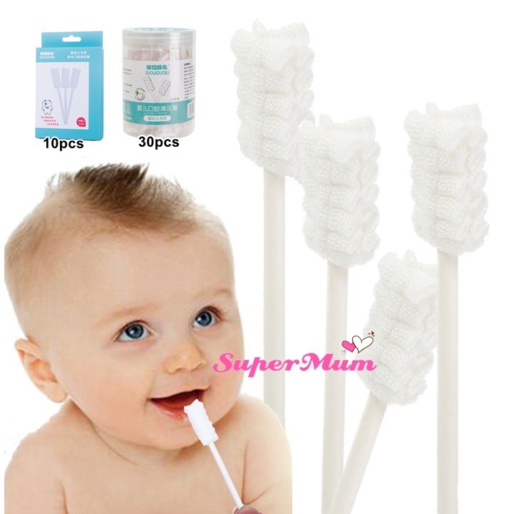 Yaju Baby Mouth Cleaner Newborn Teeth Gauze Cotton Swab To Clean The
