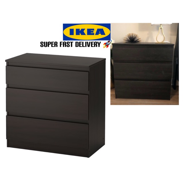 Ikea Kullen Clothes Drawer Chest 3tier Drawer Shopee Malaysia