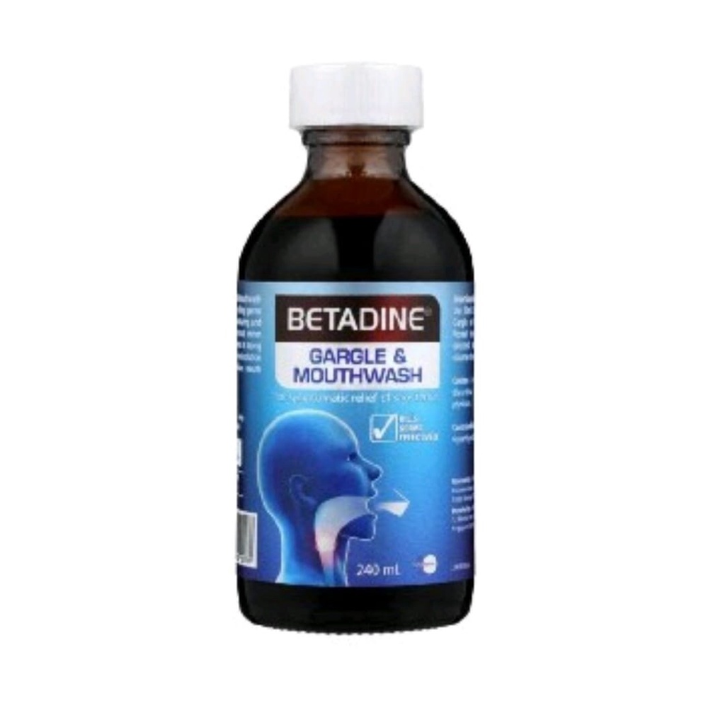 BETADINE GARGLE & MOUTHWASH 240ML (EXP 10/2024) Antivirus, anti