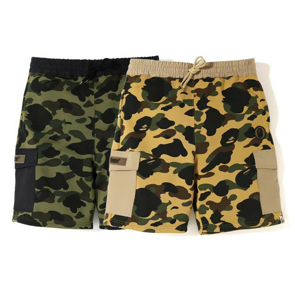 bape camo shorts