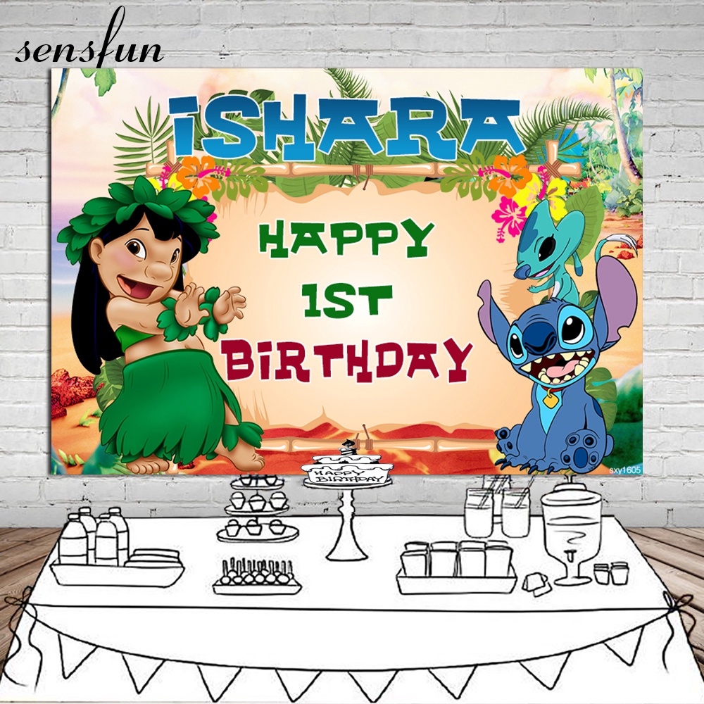 Lilo Stitch Bakcdrop For Baby Shower Birthday Party Forest