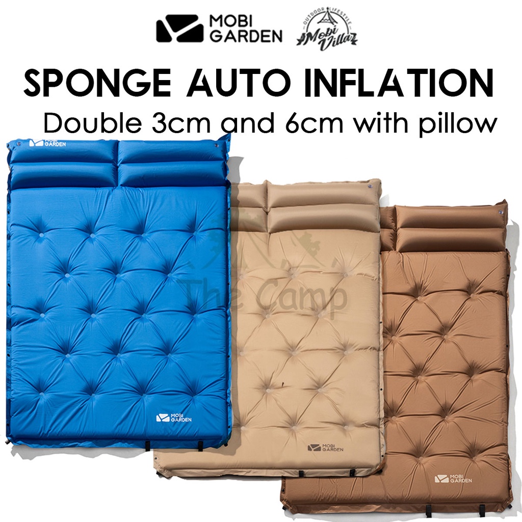 Mobi Garden Sponge Auto Inflation Bed Camping Mattress Inflatable ...