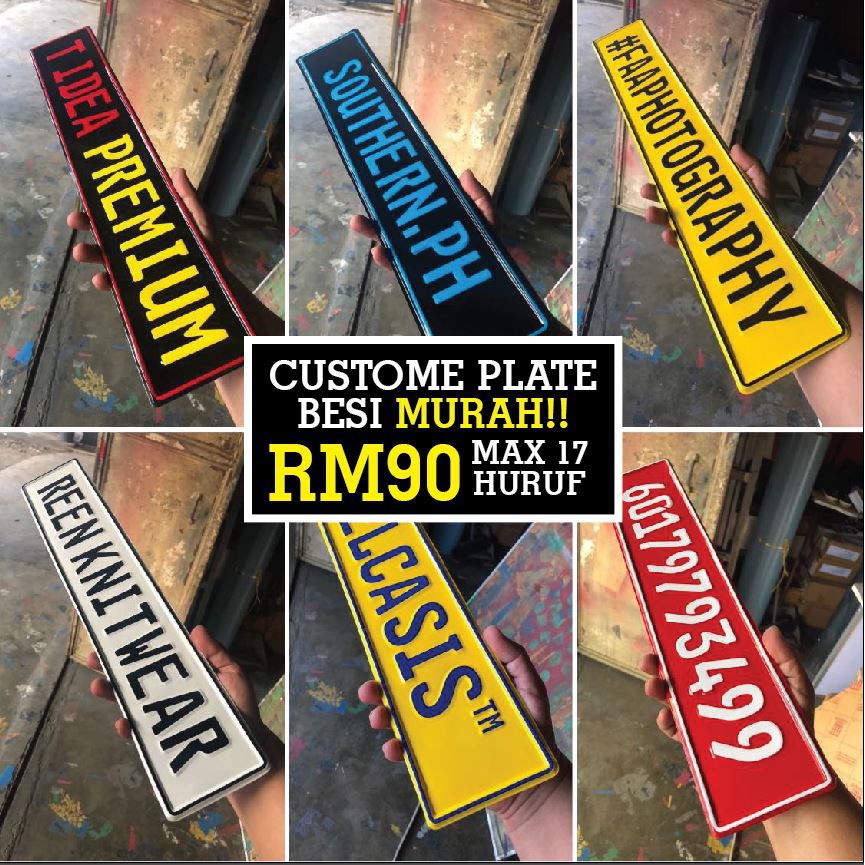 Custom Signage Plate Besi Bisnessnama Murah Shopee Malaysia 3519