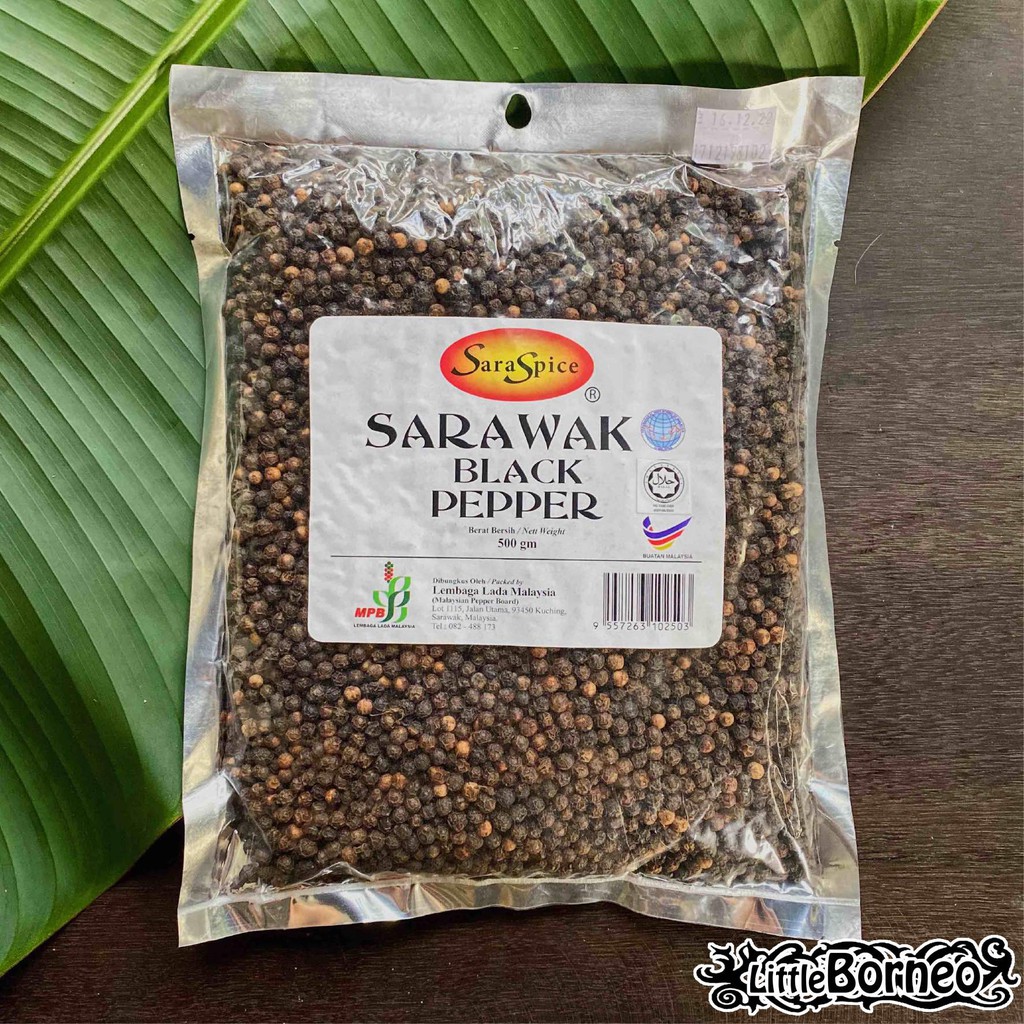 Saraspice Sarawak Black Pepper Lada Hitam Peppercorn Berries 500g Little Borneo Shopee Malaysia
