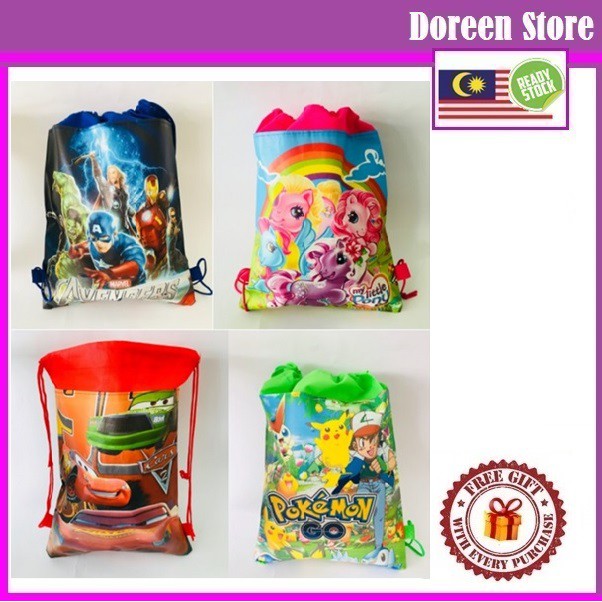 barbie drawstring bag