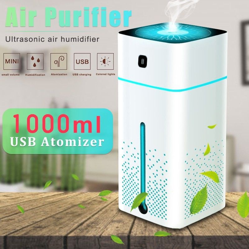 1000ml USB Air Aroma Humidifier Ultrasoni Diffuser 7Colors LED Purifier Atomizer Home Mist Maker Aromatherapy humidifier