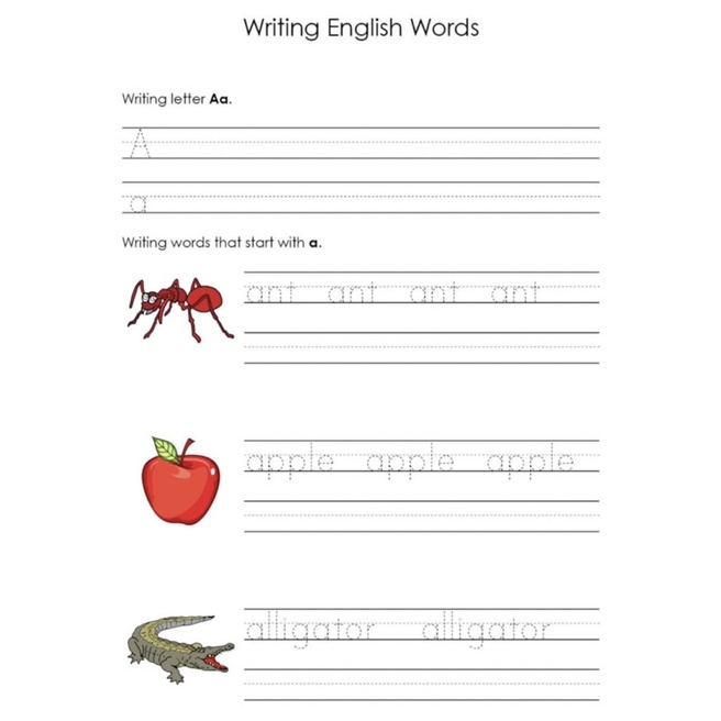 Writing English Words 4y kids English Learning Kindergarten English ...