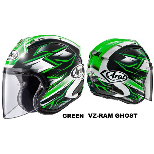 Arai Vz Ram Ghost Green Original Shopee Malaysia