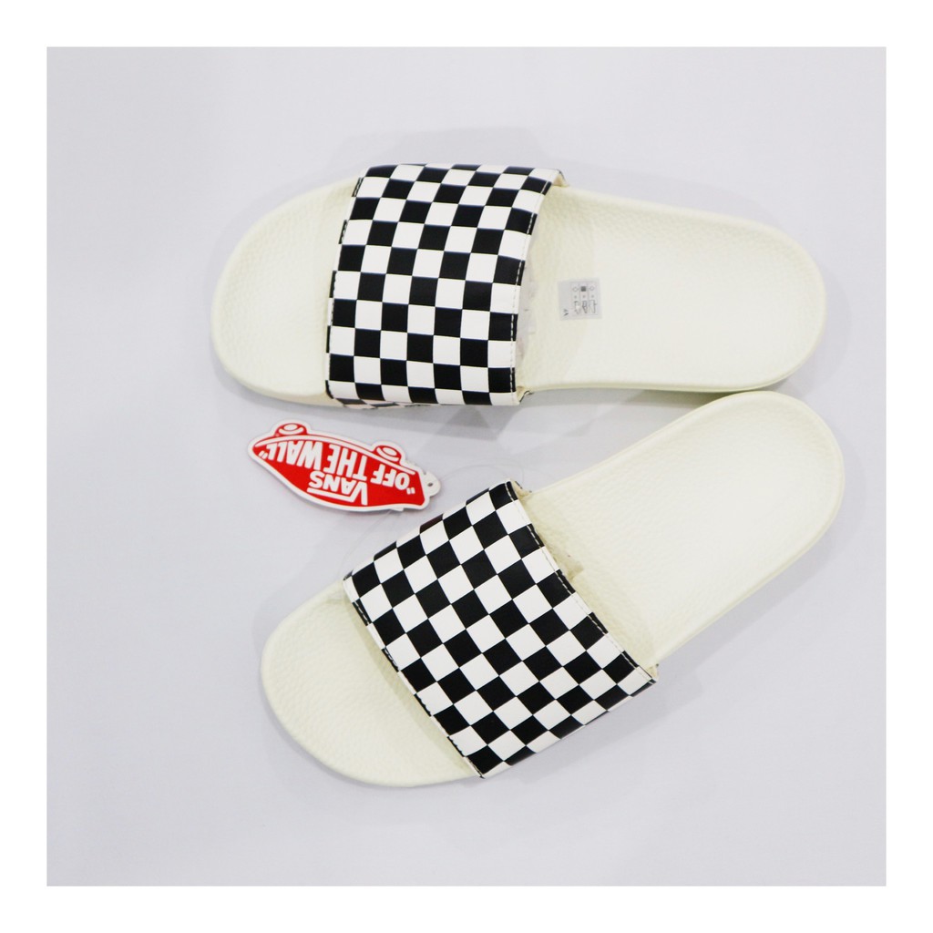 vans checkerboard slides