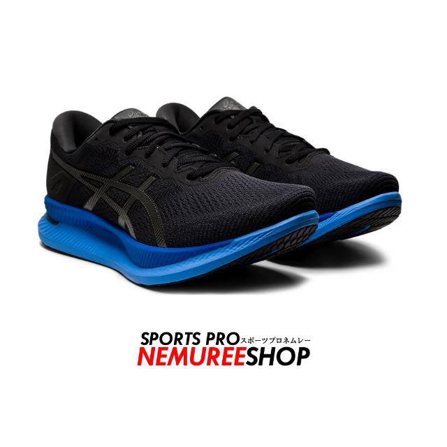 asics glideride black blue