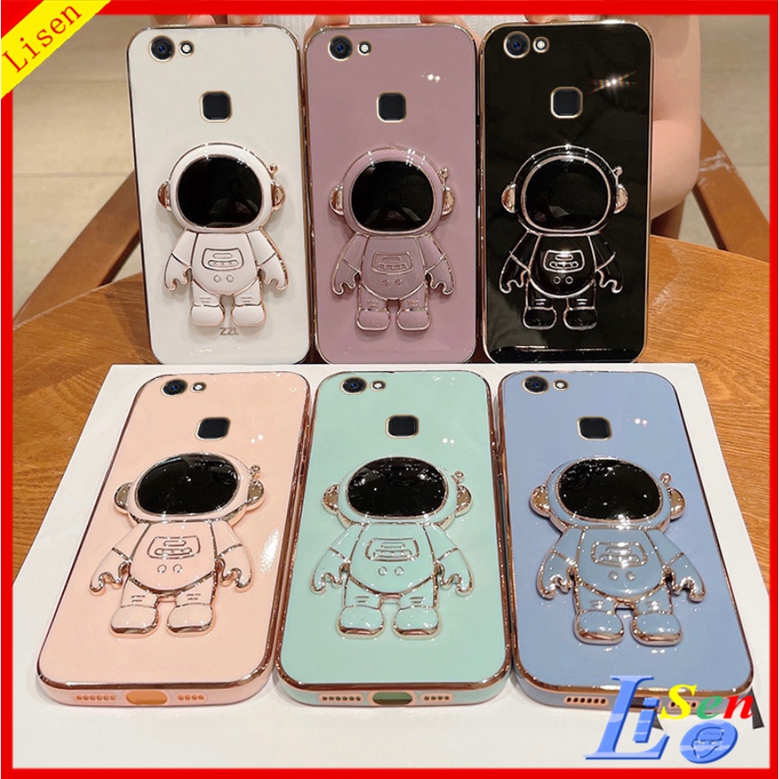 Vivo V7 Plus V11i V11 V9 Y95 Y93 Y91 Y81 V5 V5S Y85 V9 Y91C Y1S Astronaut Stand Phone Case YHY