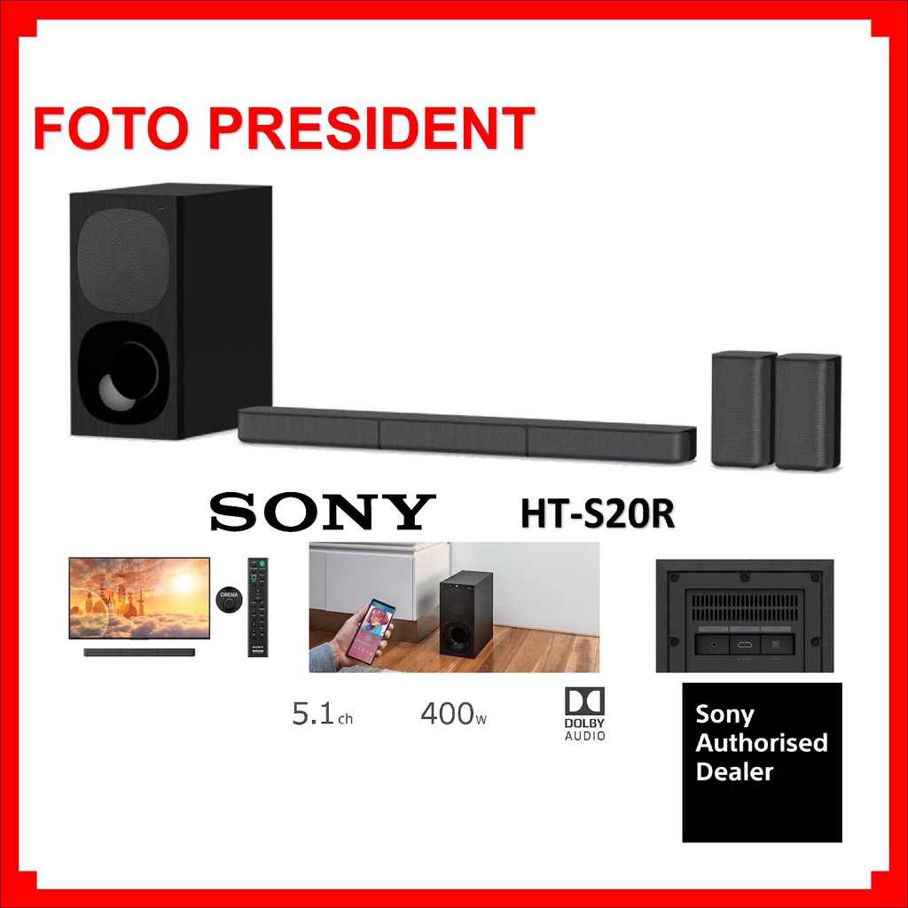 SONY HT-S20R 5.1CH Home Cinema Sound Bar System