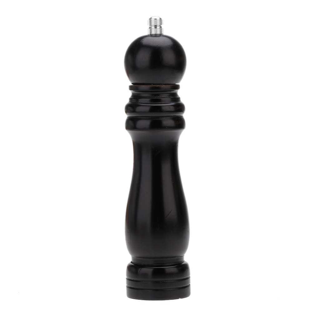 8 Wooden Manual Pepper Grinder Salt Spices Mill Shaker Vintage Kitchen Grinding Tool (black)