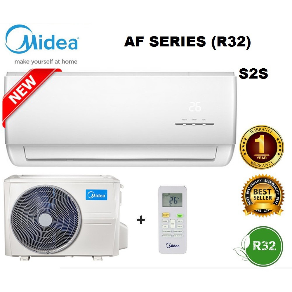 Midea R32 Ionizer Non Inverter Xtreme Dura Air Conditioner Msxd 09crn8 4668