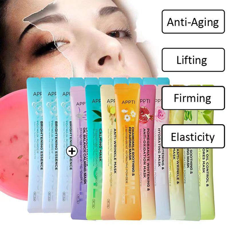 Hyaluronic Acid Serum Peel Off Jelly Mask Powder with Silicone Brush